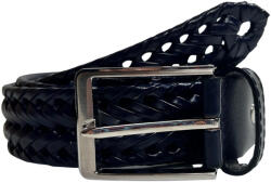  Rialto fonott sötétkék férfi bőr öv, 135 cm (BS-F1209-40-07-135cm)