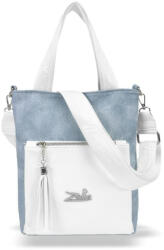  Zellia női kék-fehér válltáska, kézitáska (Z-84627117)