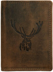  Giorgio Carelli bőr vadászengedély tartó, kártyatartó szarvas fej mintával 10 x 14 cm (413351-603)