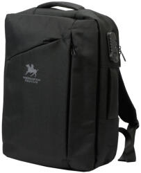  Northampton Polo Club PC3096 fekete laptop hátizsák 17" 31 x 45 x 12 cm (51110)