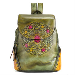 GREGORIO P01 W904 női zöld bőr hátizsák 27 x 33 x 15 cm (47953)