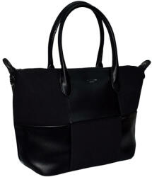 David Jones fekete női rostbőr kézitáska, válltáska (DJ-6855-3-BLACK)