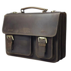  Blázek & Anni asszimetrikus tripla rekeszes pull-up férfi bőr aktatáska 36 x 26 cm (BA-9226-PO)