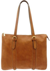 GIUDI női barna bőr válltáska, shopper táska (G-11625-VCR-marrone)