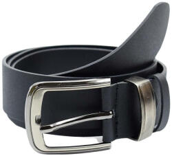  Fekete színű férfi valódi bőr öv, farmeröv 4 x 125 cm (FO-201-F-5-17731-125-cm)