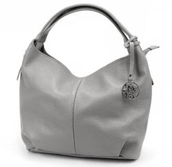 GREGORIO 1737 szürke női bőr kézitáska, válltáska, oldaltáska 35 x 25 x 12 cm (54809)