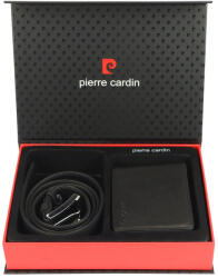 Pierre Cardin ZG-104 fekete férfi bőr öv, pénztárca ajándék szett 115 cm (42500)