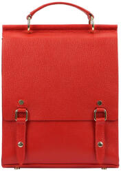  Luka 19-66 olasz minimal design piros női bőr hátizsák 27 x 34 x 9 cm (40622)