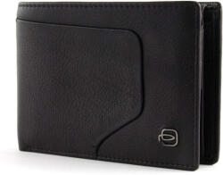 Piquadro fekete luxus bőr pénztárca, férfi 13 x 10 cm (PU1392-AOR-nero)