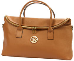 GREGORIO DOLLARO barna női bőr kézitáska, válltáska, oldaltáska 42 x 24 x 15 cm (51848)