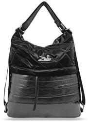  Zellia steppelt női fekete válltáska, hátizsák 35 × 33 cm (Z-77348661)