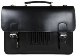  Blázek & Anni tolltartós, válaszfalas férfi fekete bőr aktatáska 41 x 29 cm (Ba-976-AM-F)