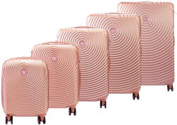 Leonardo Da Vinci 3036-1 5 részes rosegold abs bőrönd szett (51505)