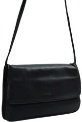 RIALTO fekete olasz női bőr válltáska 27 x 16 cm (RI2144-03)