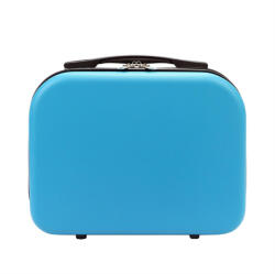 GREGORIO kék keményfalú ABS kozmetikai táska, neszeszer 31 x 23 x 15 cm (48055)