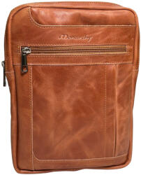 Monarchy férfi konyak bőr oldaltáska 27 x 20 cm (M-79105-7)