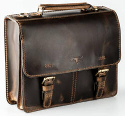  Blázek & Anni egy rekeszes kisméretű pull-up marhabőr aktatáska 33 x 26 cm (BA-1060-PO)