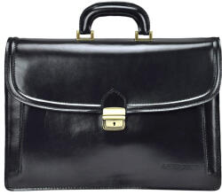 GREGORIO 202 fekete férfi bőr aktatáska 40 x 28 x 14 cm (16882)