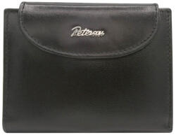 Peterson PTN RD-357-GCL-M fekete női rostbőr pénztárca 12 x 10 x 3 cm (45974)
