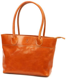  Florence 12 TAMP konyakbarna női bőr válltáska, shopper 41 x 27 x 14 cm (56220)