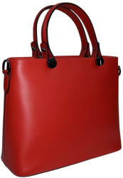 Maxmoda Mea olasz piros női bőr kézitáska vállpánttal (MM-220210-P)