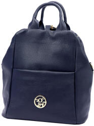 GREGORIO 1733 olasz sötétkék női bőr hátizsák, kézitáska 34 x 32 x 17 cm (53672)