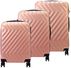 Pierre Cardin MED12 púderszín abs 3 db-os bőrönd szett 58, 68, 78 cm (55103)