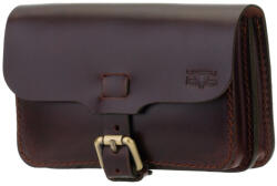  Blázek & Anni nagyméretű selyemfényű barna bőr övtáska 18 x 12 cm (BA-2036-AM)