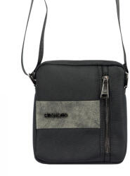 Roncato 46-64-82 fekete vászon férfi oldaltáska, válltáska 17 x 19 x 6 cm (40536)