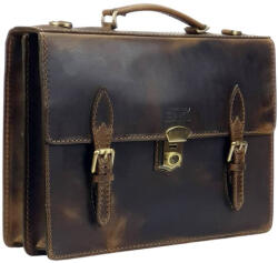  Blázek & Anni dupla rekeszes pull-up nosztalgia férfi bőr aktatáska 39 x 28, 5 cm (BA-9417-PO)