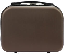 GREGORIO barna keményfalú ABS kozmetikai táska, neszeszer 31 x 23 x 15 cm (48053)