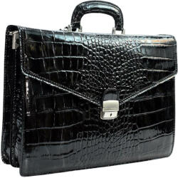  Rialto kroki fekete női bőr aktatáska 39 x 27 cm (VA-602-03)