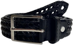  Rialto fonott fekete férfi bőr öv, 120 cm (BS-F1209-40-03-120cm)