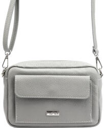  MiaMore DOLLARO szürke női bőr válltáska, oldaltáska 23 x 16 x 9 cm (45647)