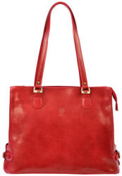 Florence piros női bőr kézitáska 40 x 28 x 12 cm (29074)