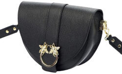  Luka 20-006-2 Bzz fekete női bőr válltáska, oldaltáska 24 x 20 x 9 cm (42809)