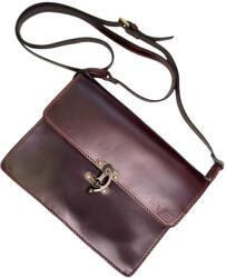  Blázek & Anni lengőzáras barna női bőr válltáska 27 x 20 cm (BA-2718-AM)