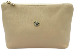 GREGORIO COSMETICS-005 drapp női bőr kozmetikai táska 21 x 13 x 8 cm (50261)