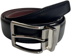  Rialto fekete-bordó fordítható férfi bőr öv, 135 cm (BS-F0058-40-11-135cm)