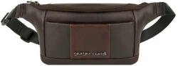  Giorgio Carelli férfi, sötétbarna bőr övtáska, crossbody (338300-001)