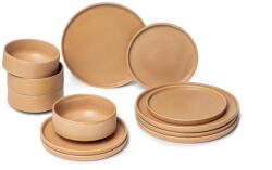 Bonami Set 12 vase din gresie Bonami Selection Malia, portocaliu cărămiziu Serviciu de masa