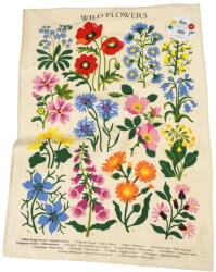 Rex London Prosop de bucătărie din bumbac Rex London Wild Flowers, 50 x 70 cm, bej