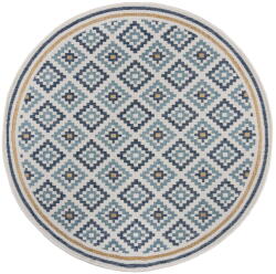 Flair Rugs Covor pentru exterior și interior galben/albastru rotund ø 160 cm Zia Trellis - Flair Rugs Covor