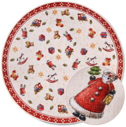 Villeroy & Boch Covor roșu rotund ø 150 cm cu model de Crăciun Red Christmas - Villeroy&Boch Covor