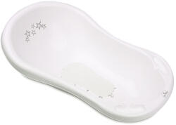 Lorelli Kád 84 kád leeresztő dugóval csúszásgátlóval - Little Stars White - palincsjatek
