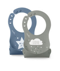 Nuvita Squashy szilikon előke - blue/green - 4370 - palincsjatek