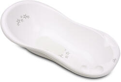 Lorelli Kád 100 kád leeresztő dugóval csúszásgátlóval - Little Stars White - palincsjatek