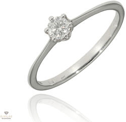 Újvilág Kollekció Fehér arany gyűrű 53-as méret - B41432