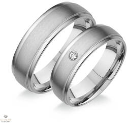 Újvilág Kollekció Fehér arany férfi karikagyűrű 61-es méret - H640F/61-DB