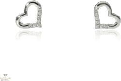Újvilág Kollekció Fehér arany szív fülbevaló - B49031